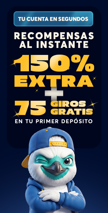 150% extra + 75 giros gratis en tu primer depósito con Juega